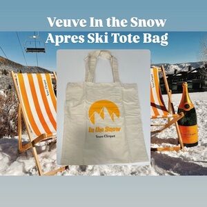 New Veuve Clicquot “in the snow” tote with mountain logo
